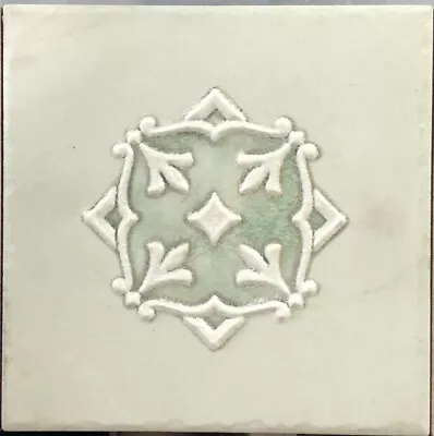 Vintage Raised Motif Ceramic Tiles: 20x20x0.6cm For Washstand Fireplace Art • $5.75