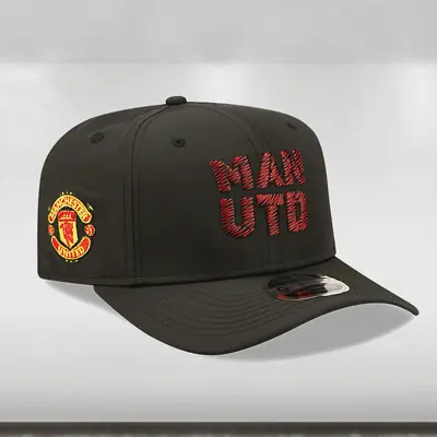 Manchester United New Era Weave Overlay 9FIFTY Snapback Hat - Black • £35