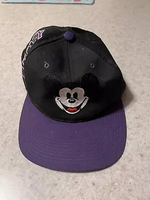 VTG Mickey Mouse Snapback Hat 1990s Blockhead Spell Out Disney • $14.99