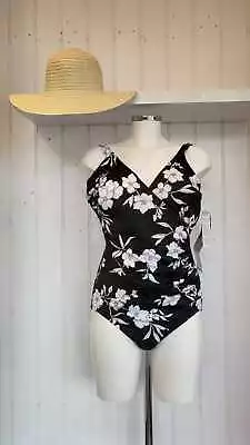 Miraclesuit Swimsuit Black & White Floral Swimsuit BNWT • £54.50