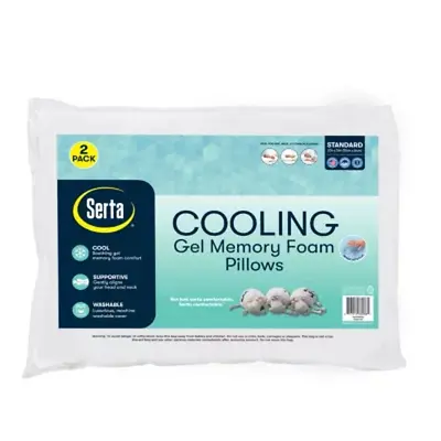 Serta Gel Memory Foam Cluster Pillows (2-Pack) • $29.99