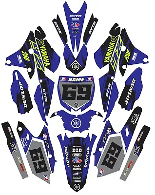 Graphics For YZ 250F YZ250F 2014 2015 2016 2017 2018 Decals Blue • $168.61