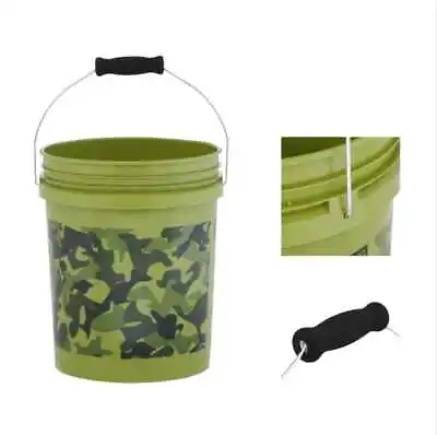 5 Gallon Camo Pail Bucket Camouflage For Mixing Paint And Gardening Green NEW • $6.35