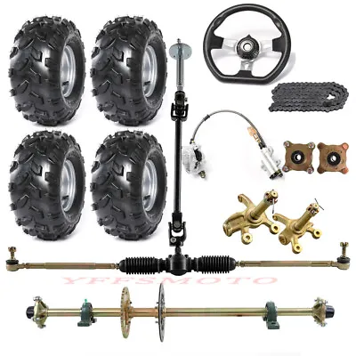 44  Rear Axle Kits 7/8/10'' Tire W/Brake Assembly For Go Kart Golf Cart ATV Quad • $899.05