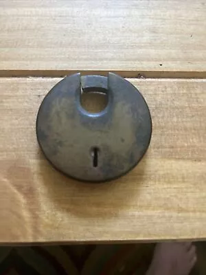 Vintage Lever Padlock  Lock Antique Iron Or Heavy Steel No Key • $85