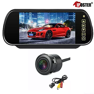 7'' Car Rear View Mirror Monitor HD Flush Mount Mini Backup Camera Kits System • $48.80