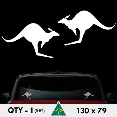 2 X Kangaroo Stickers Pair 130mm Australia Aussie Roo Truck 4x4 Car Window Decal • $6.50