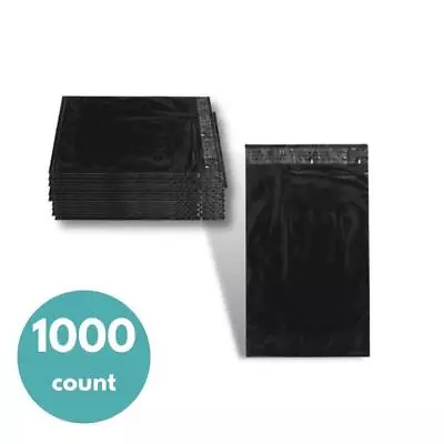 1000 6 X9  Black Poly Mailers Shipping Bags Packaging Envelopes 2 Mil Polybag • $34.68