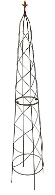 Nostell Natural Rust Garden Obelisks - Climbing Plant Support Frame • £27.98