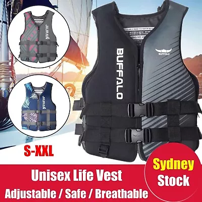 Premium Lifejacket S-XXL Neoprene Safety Vest Wakeboard Water Ski PFD • $54.19