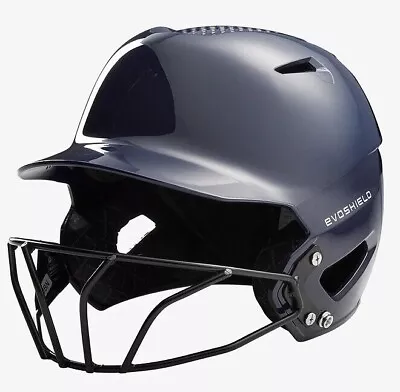 Evoshield XVT Navy High Gloss Finish Softball Batting Helmet With Facemask • $19.95