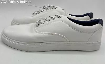 J.Crew Mens Canvas Explorer Lace Up Sneakers Size 9H White AW265 • $9.99