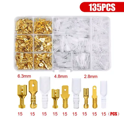 Car Parts 2.8mm 4.8mm 6.3mm Male And Female Spade Connectors Wire Crimp Terminal • $8.26