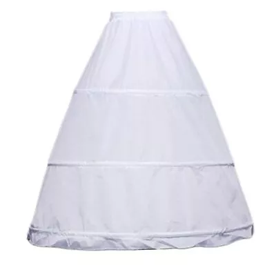 Women 3 Hoops A-Line Petticoat Adjustable Drawstring Waist Wedding Bridal Dress • $15.62