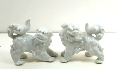 Vintage Pair Of White Porcelain Mini Foo Dogs Made In Japan • $45