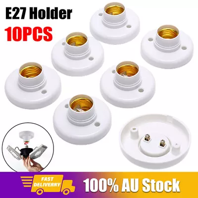 E27 Round Edison Screw Cap Socket Light Bulb Holder Fitting Lamp Fixing Base • $16.03