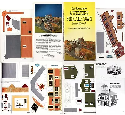 ~vintage~uncut~1979~a Western Frontier Town~h-o Scale~cut & Assemble~dover Pub.~ • $12