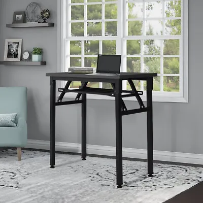 Folding Office Desk Table Wooden Computer Home Study Laptop Writing Small Space • £34.95