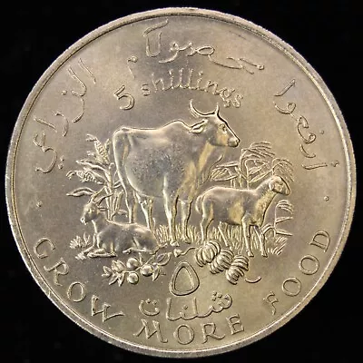 1970 SOMALIA 5 Shillings - Choice UNC - Grow More Food - Ag Cows - HLK Coins • $0.99