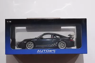 Autoart Porsche 911 997 Gt3 Rs 3.8 Gray In Scale 1:18 • $395