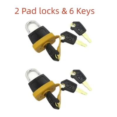 2Set Padlock Pad Lock W/6 New Keys For Caterpillar (CAT) 5P8500 246-2641 • $28.99