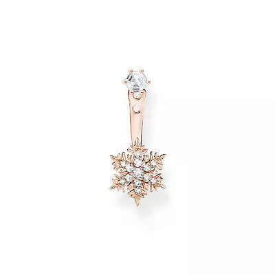 Genuine THOMAS SABO Single Ear Stud Snowflake With White Stones Rose Gold • $139