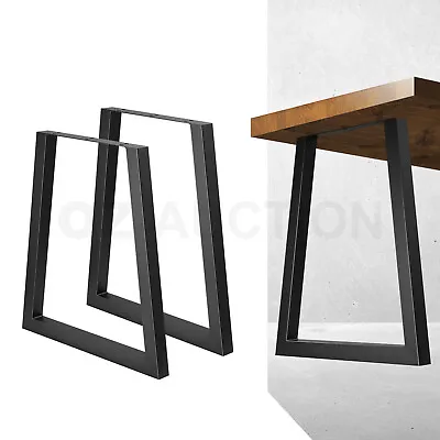 Coffee Dining Table Leg Metal Bench Console Feet Furniture Base Black Steel  X2 • $109.95