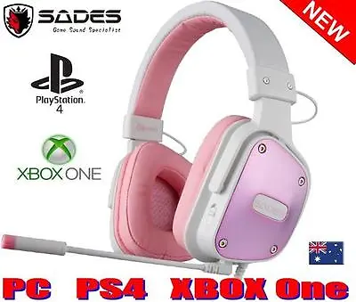 $19 • Buy SADES DPOWER XBOX One Gaming Headset Mic Chat BRAND NEW Genuine PINK Girls