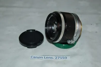 Canon 2.8 / 50 Mm Rangefinder Lens. 39mm Screw Mount (LTM) Caps. 27159. UK Sale • £49.99