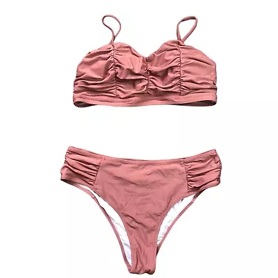 Cupshe Women's Ruched Bikini Swimsuit 2 Piece Bathing Suit Size XL • $19.99