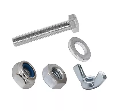 Set Screws Full Thread Bolts With Nuts And Washers  M3 M4 M5 Bzp Bolt • £6.04