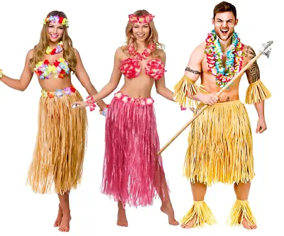 Hawaii Party Kit 5pc Costume Outfit Hawaiian Fancy Dress Beach Party Mens Ladies • $33.14