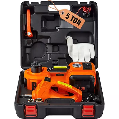 $157.99 • Buy VEVOR Electric Hydraulic Car Floor Jack 5 Ton 12V W/Impact Wrench Inflator Pump