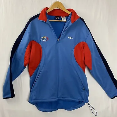 Fila US Open 2002 Long Sleeve Quarter Zip Pull Over Training Jacket M VTG Blue • $17.50