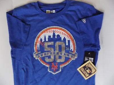 New York Mets 50th Anniversary T-Shirt Adult Medium New Era NEW W/ Tag MLB HTF • $18