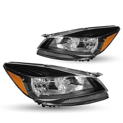 For 2013 2014 2015 2016 Ford Escape SUV Black Headlights Assembly Headlamps Pair • $165.99