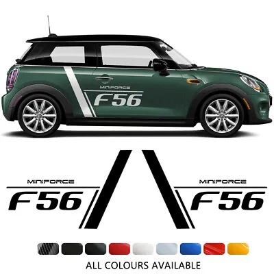 2pcs Car Door Side Racing Stripe Sticker For Mini Cooper F56 Graphics Decoration • $36.99