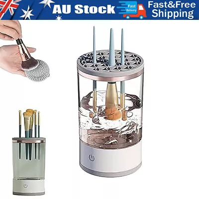 Automatic Brush Cleaner Electric Makeup Brush Cleaning Machine Fast Clean Dryer • $27.99