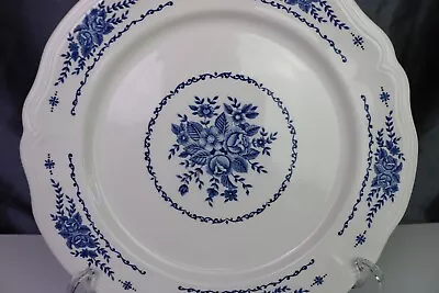 MAYHILL Federalist Ironstone Round Blue Floral Scalloped 12   Chop Platter • $14.99