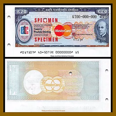 MasterCard Euro Travellers Cheque 20 Pounds Sterling Specimen • $18.75