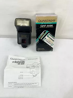 QUANTARTAY QAF 6600 ZOOM BOUNCE ELECTRONIC FLASH UNIT By SUNPAK FOR CANON • $6
