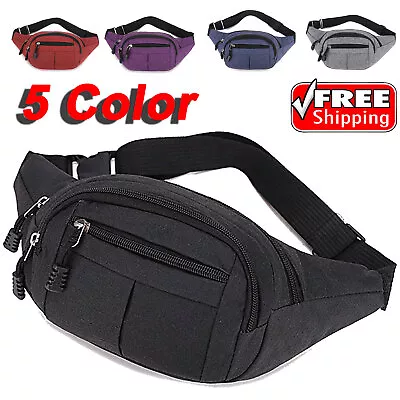 $3.75 • Buy Unisex Waist Bum Bag Men Women Fanny Pack Holiday Travel Money Belt Pouch Wallet