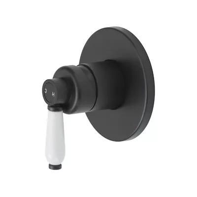 New Wall Mixer Shower Tap Matte Black Ceramic Handle Fienza Eleanor 202101BK • $192