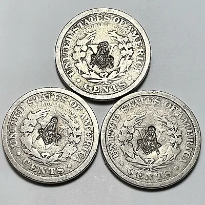 $5.99 • Buy Liberty V Nickel 1883 - 1912  Free Mason Engraving Collection 5c Coin 1 Coin