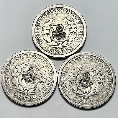 Liberty V Nickel 1883 - 1912  Free Mason Engraving Collection 5c Coin 1 Coin • $5.99