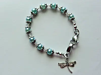 Dragonfly Blue Medical Alert Id Replacement Bracelet 6.5  Pick Different Charm • $6.99