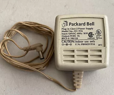 Packard Bell  AC Adapter DV-91A  Plug-in  Power Supply 120V 60Hz 16W DC 9V • $11.99