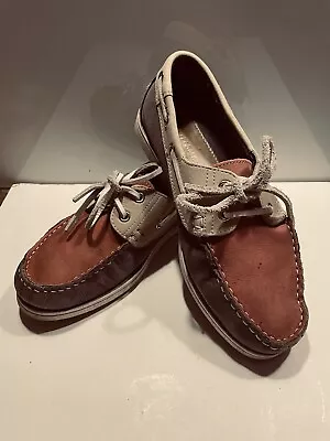 £14 • Buy Seafarer Yachtsman Boat Deck Shoes Pink/Purple Leather Womens UK 6