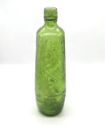 Rare Vintage White Ripple Green Glass Wine Bottle 4/5 Quart No Label R • $60