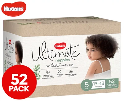 $53.04 • Buy Huggies Ultimate Size 5 Walker 13-18Kg Nappies Jumbo 52Pk